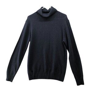 Muji 100% Yak Turtleneck Sweater Mens M Navy Blue Lightweight Pullover